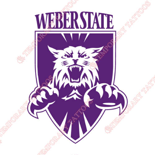 Weber State Wildcats Customize Temporary Tattoos Stickers NO.6917
